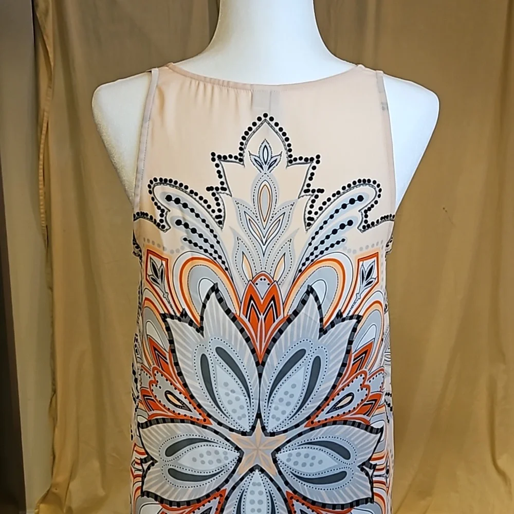 Elle Summer Chiffon Sleeveless Tunic Muted Pink - Picture 8 of 14